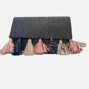 Tiana Designs Black Beaded Purse